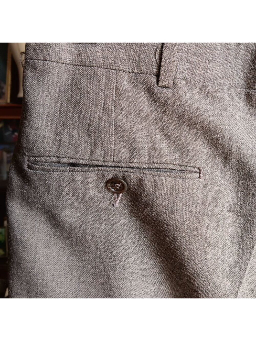 33x28 Mens True Vintage Rayon/Dacron Dress Pants Flat Front 1970's Lawyer Prep